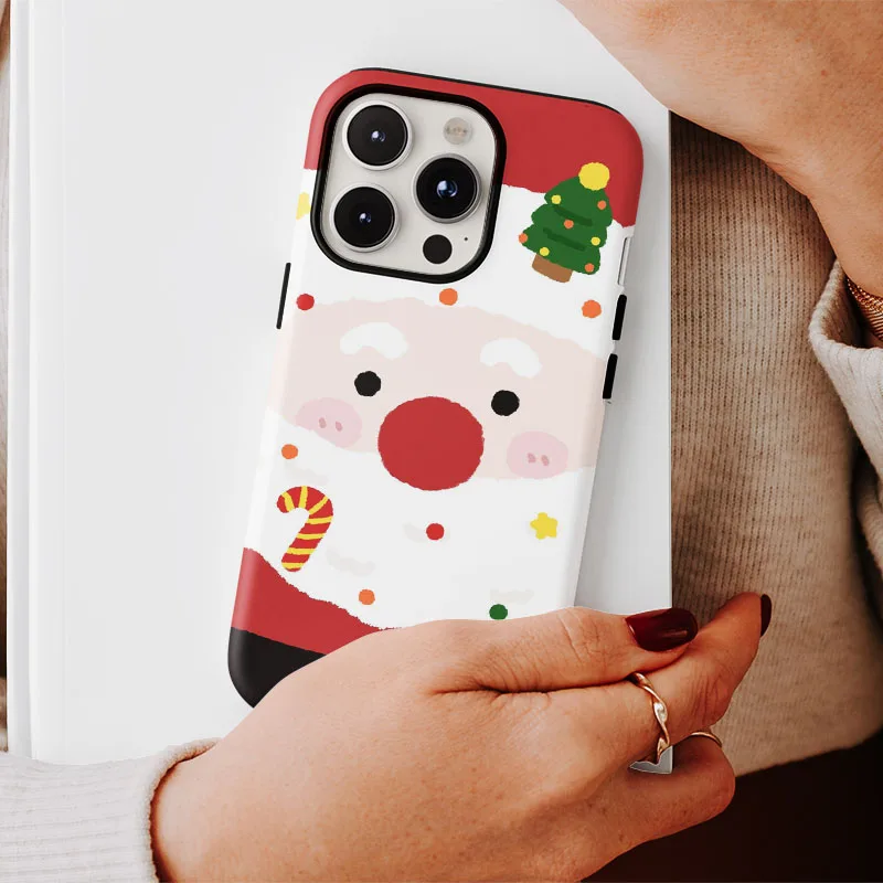 Festive Santa Claus Design 2-in-1 Protective Film Shell Cover