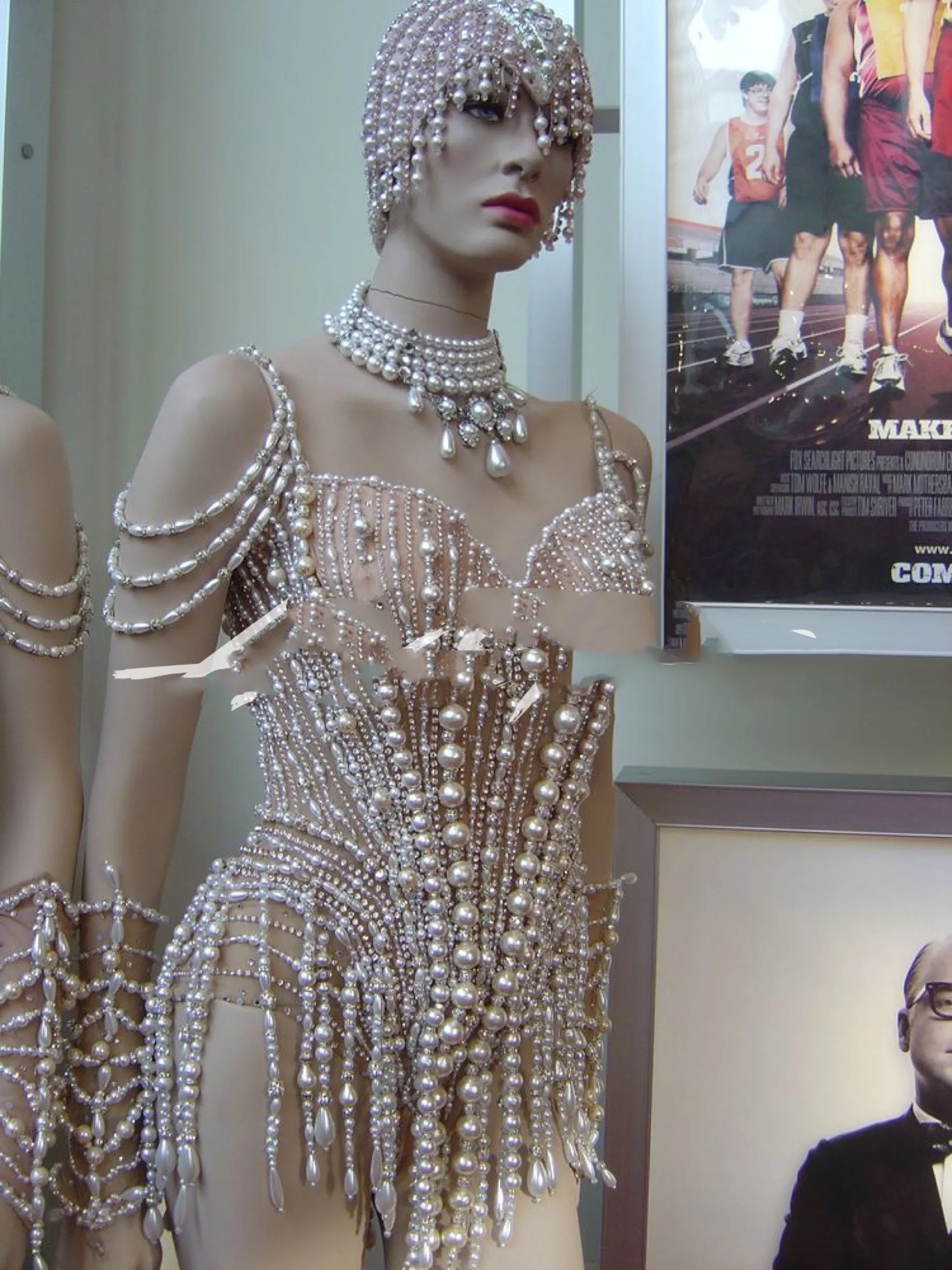 Bar-Guest-Singer-Dress-Gaoding-Heavy-Industry-Pearl-cucito-a-mano ...