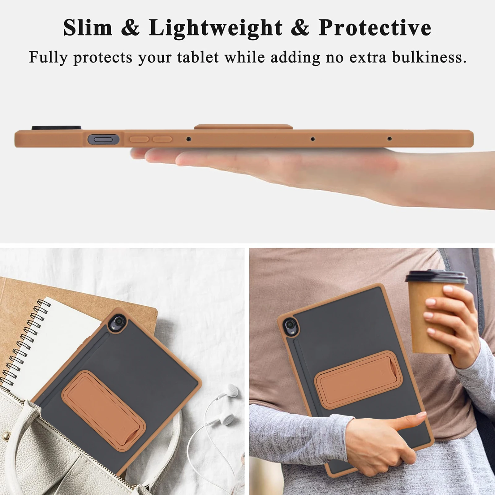 Universal Stand Tablet Case with Kickstand - Shockproof Hard Holder Cover