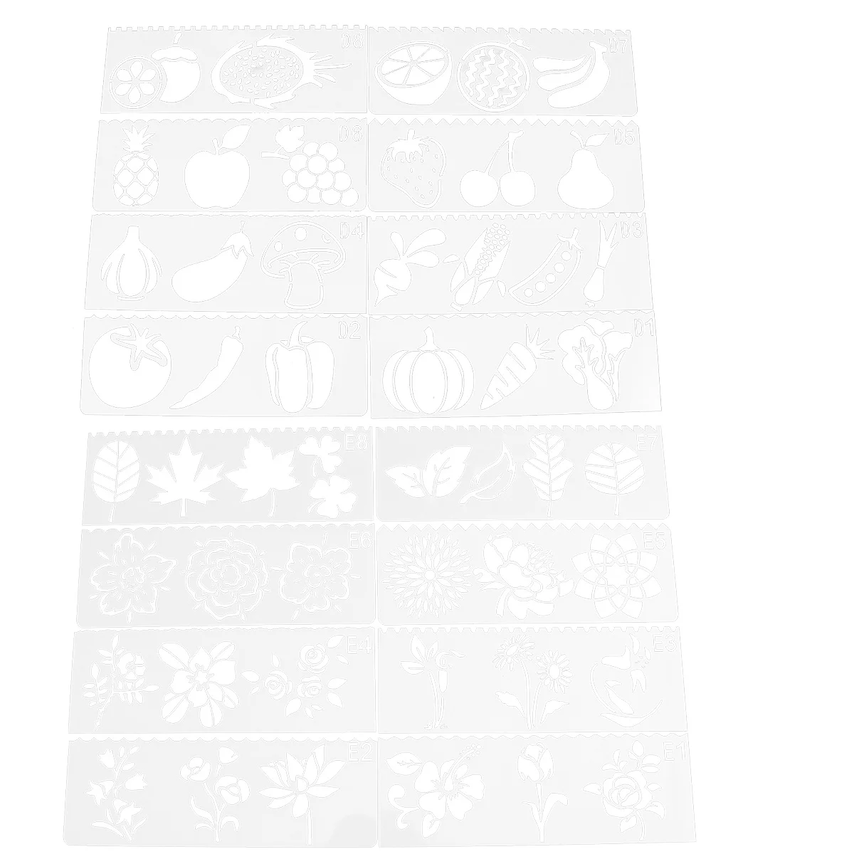 

32 Pcs Decorate Template Child Flower Painting Stencils Paper Hollow Educational Toys