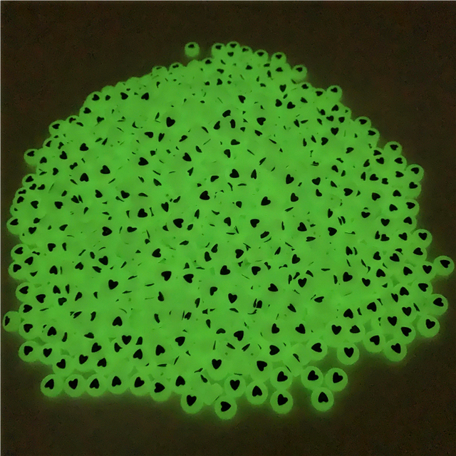 7mm Luminous Letter Beads Alphabet Acrylic Spaced Beads For Jewelry Making DIY Charms Bracelet Necklac