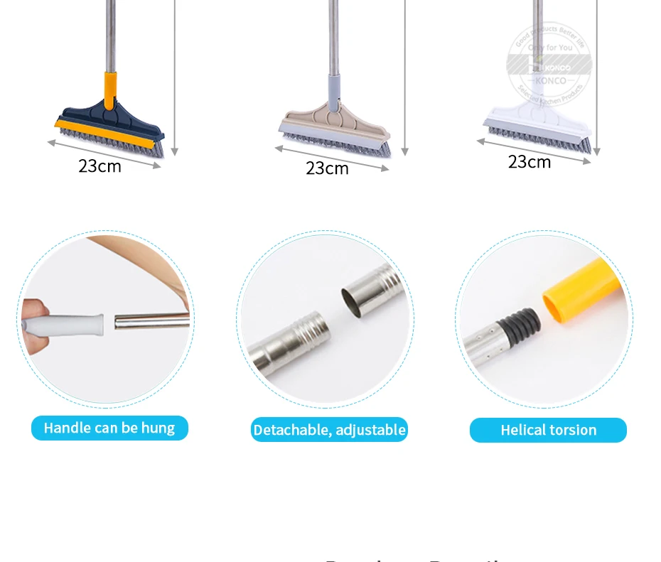 Multi-Purpose Floor Scrub Brush Gap Groove Cleaning Scraping Brush Long  Handle Broom Mop 180° Rotating Bathroom Cleaning Brush - AliExpress