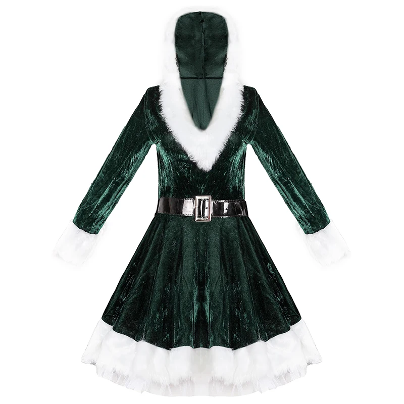 Santa Claus Cosplay Costumes Fashion Miss Claus Dress Suit Women