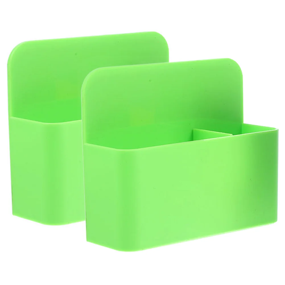 

2 Pcs Magnetic Whiteboard Stickers Boxes Stationery Holder Pencil Container