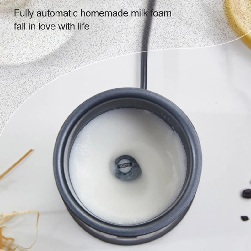 Electric Milk Frother Automatic Stainless Steel Milk Foam Maker Hot and Cold 36db Silent Operation Milk Heating Bubbler Foy Home 4