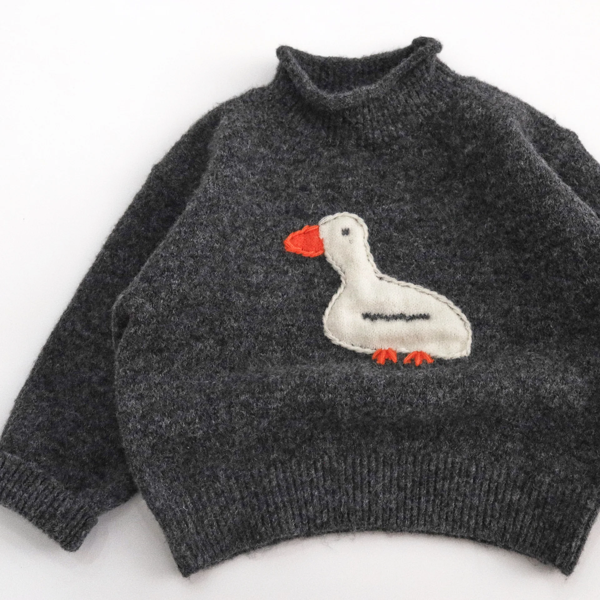 Kids Turtleneck Sweater Autumn Knitwear