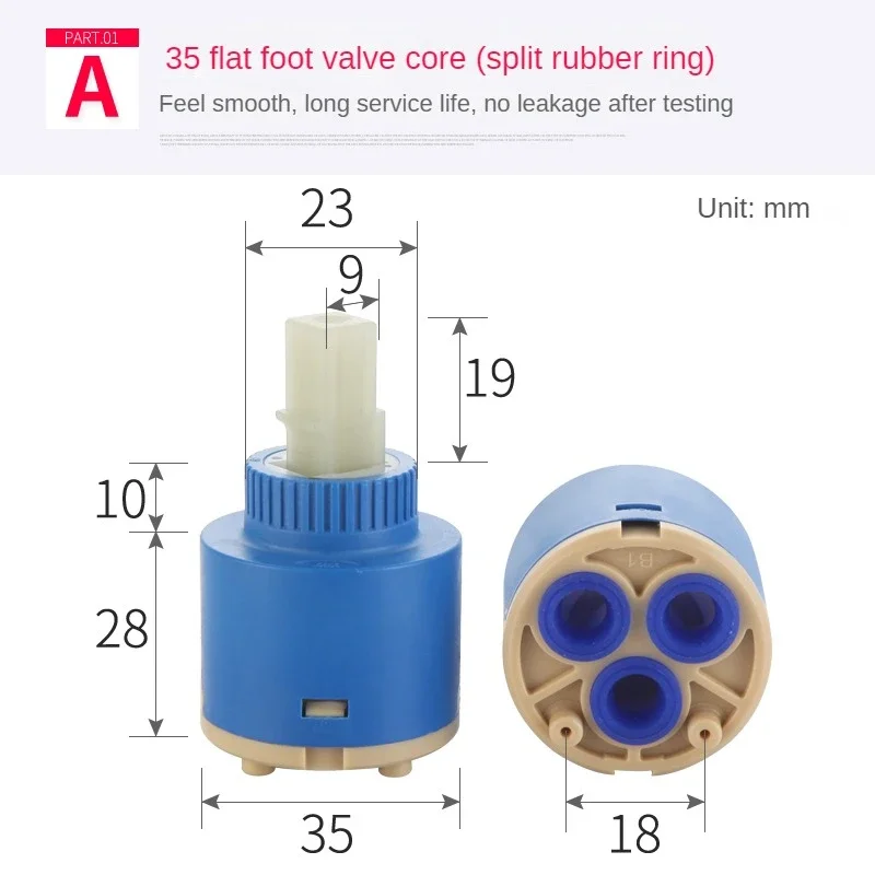 Faucets Mixing Spool Valve 25 MM/35 MM/40 MM Ceramic Cartridge Mixer Tap Kitchen Bath Basin Shower Taps Accessories
