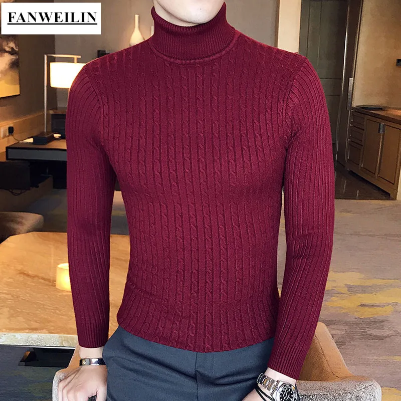 Maglione Uomo Mezzo Dolcevita Maglia Calda Autunno Inverno – Colori Uniti, Leggero, Ideale Per Layering