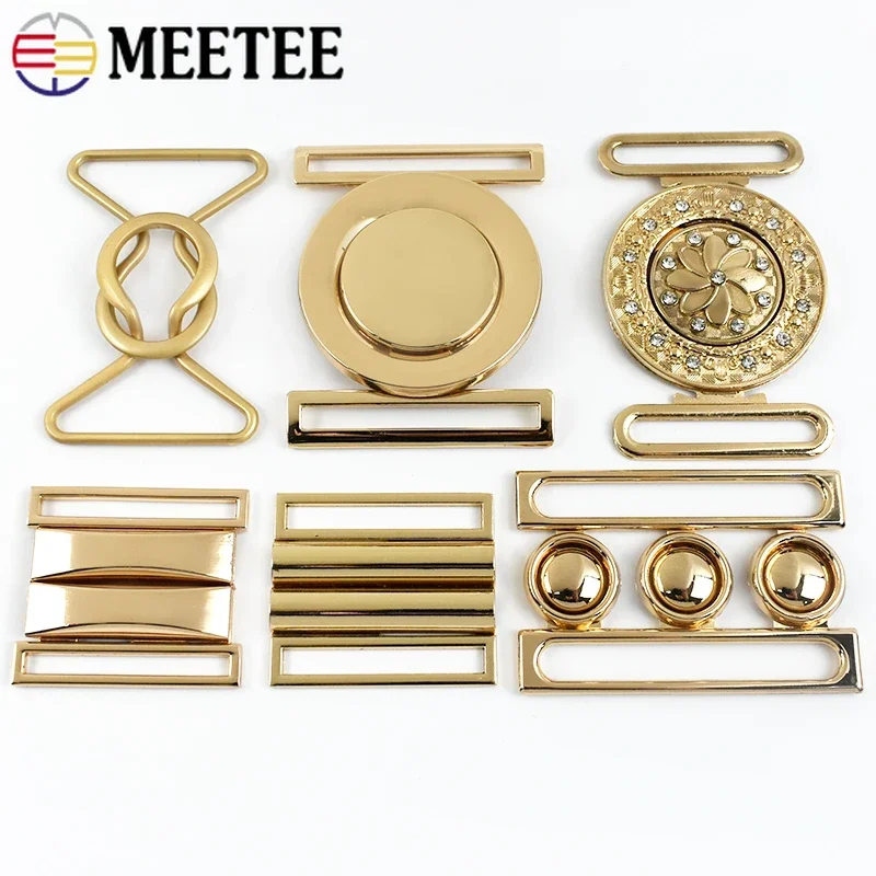 Metal Belt Buckle Women Coat Decorative Clasp OverCoat Button Garment Hook Buckles DIY Bags Replacement Accessories 1/2/3/4/5Pcs