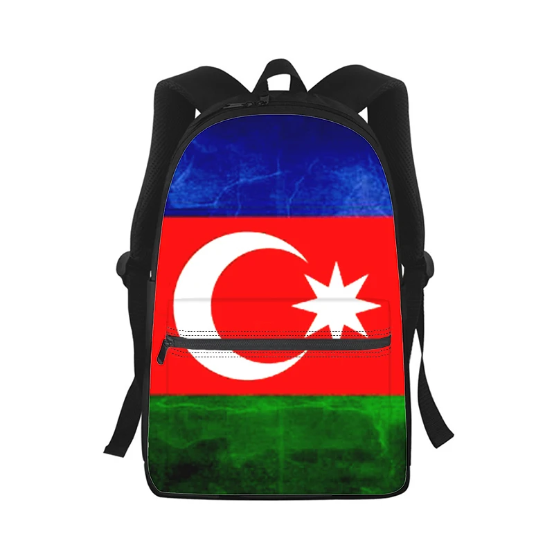 Рюкзак с национальным флагом Азербайджана для мужчин и женщин, модная школьная сумка с 3D принтом для студентов, детский дорожный ранец на ремне рюкзак для мужчин и женщин модная студенческая школьная сумка с 3d принтом биткоинов детский дорожный ранец на ремне