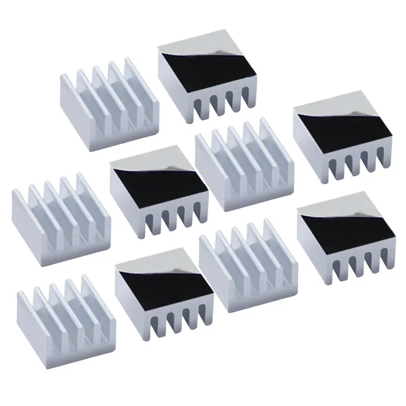Aluminum Heatsink w/ Thermal adhesive tape Radiator,Heat sink w/ Thermally Conductive Adhesive Cooler for RAM Memory Chips-10pcs — view 2