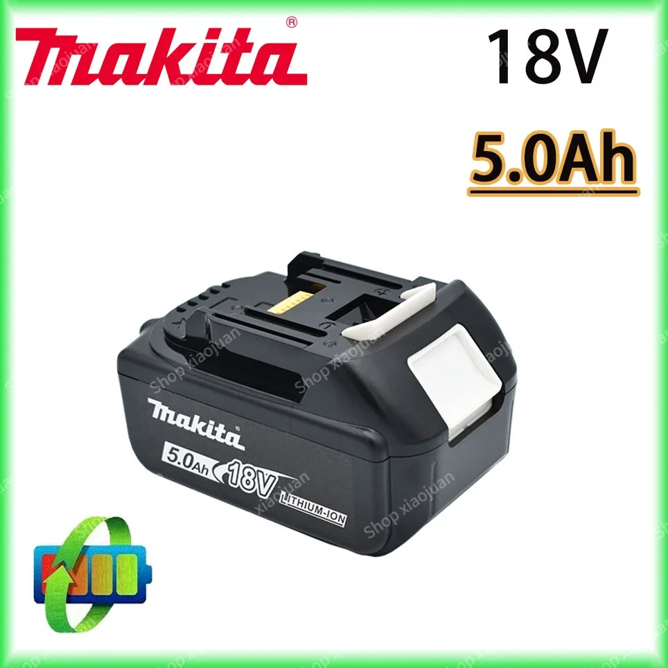

Makita 100% original 18V 5.0Ah rechargeable power tool battery With LED lithium ion replacement LXT BL1860B BL1860 BL1850