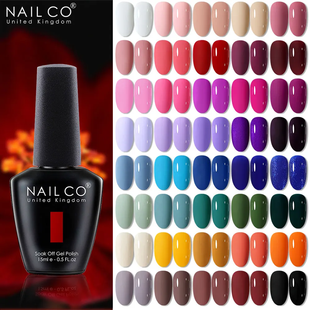 NAILCO Nails Art Colors Vernis Semi Permanent UV Varnish Gel Nail Polish For All Gel Manicure TOP Coat Varnish Hybrid Gel Polish