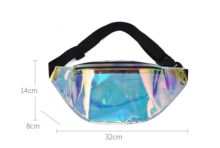 Taille Tasche Persönlichkeit Dazzling Laser Fanny Pack Wasserdicht Mode Holographische Brust Tasche Cross-Body Tasche Verschluss Geldbörse – Detail 4