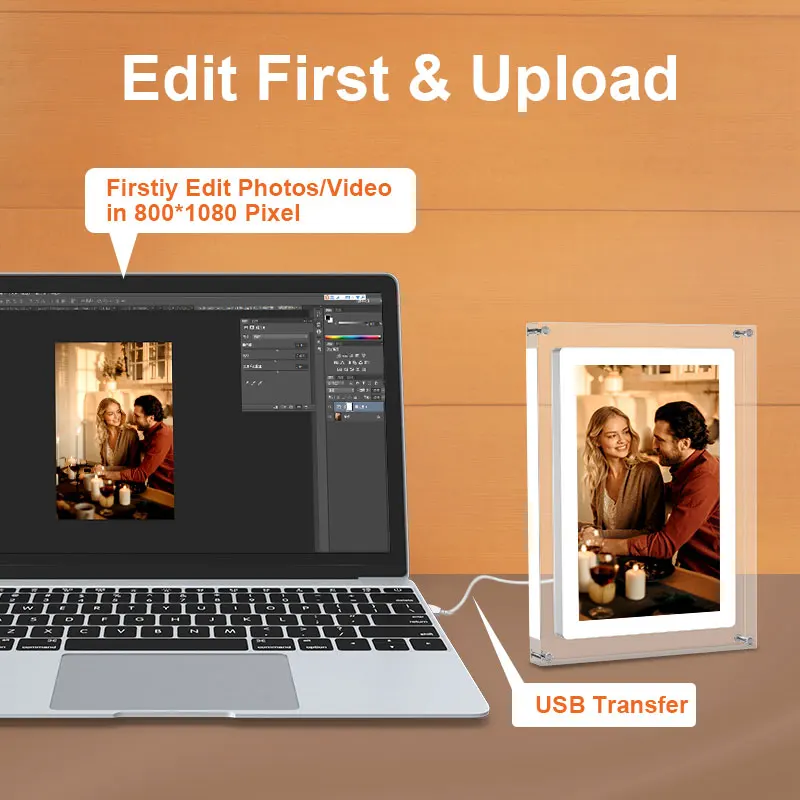 10.1inch motion frame photo frame Portrait NFT Display Screen 800x1280 Within Battery Memory