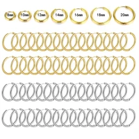 10/20Pcs Minimalist 316L Stainless Steel Small Hoop Earrings For Women Man Classic Round Earrings Fashion Ear Piercing Jewelry