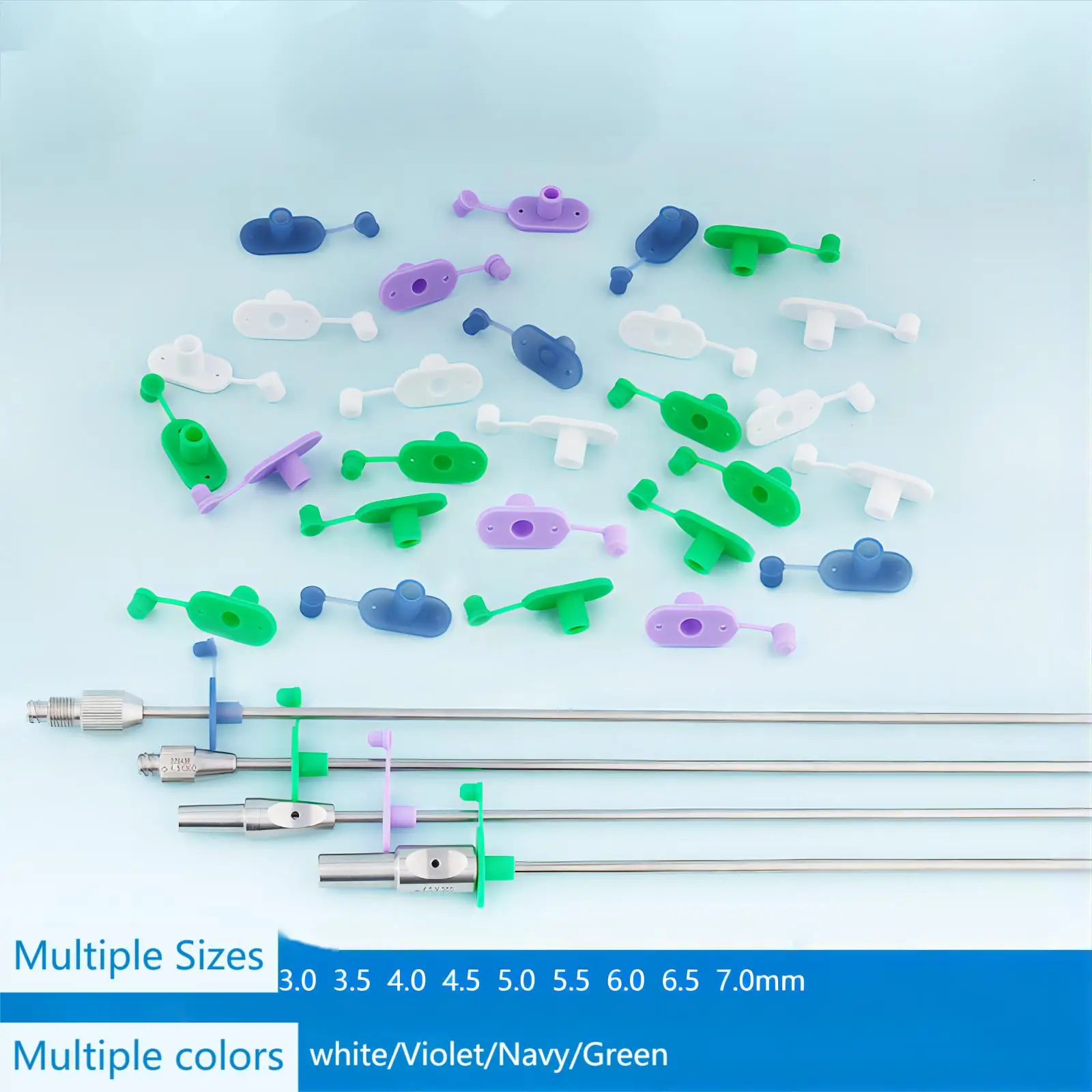 Inner Diameter 6.5mm Autoclavable Skin Ports Cover For Liposuction Cannula Flexible Silicone Various Colors With Sealed  Caps 4