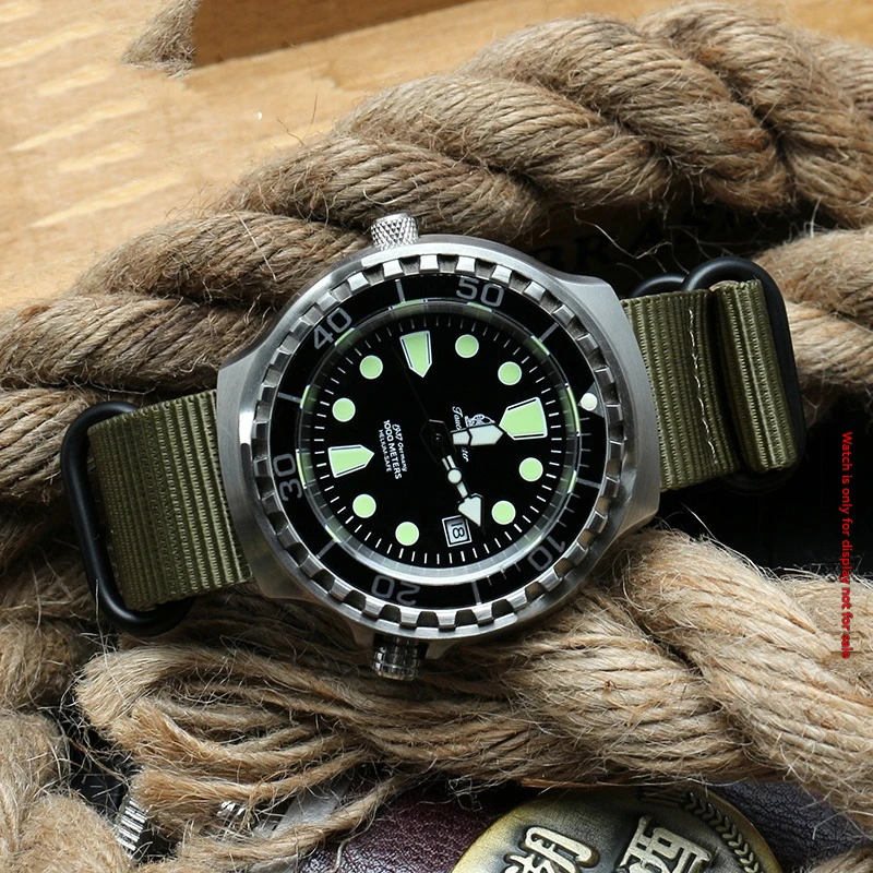 Tactical Green Black Nylon Military Strap - Waterproof Replacement Band