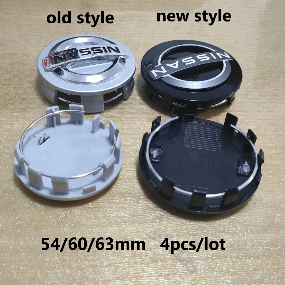 4PCS 54/60/63mm Car Wheel Center Hub Caps For Nissan Nismo GTR Almera Xterra Qashqai Sentra Versa Altima Rogue Sport hubcaps