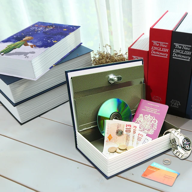 Coffre-fort Créatif En Forme De Livre Avec Serrure Et Clé, Motif De Roses,  Boîte De Rangement Portable Pour Bijoux Et Argent, Peut Être Utilisé Comme  Coffre-fort Secret Pour Garder Vos Objets De