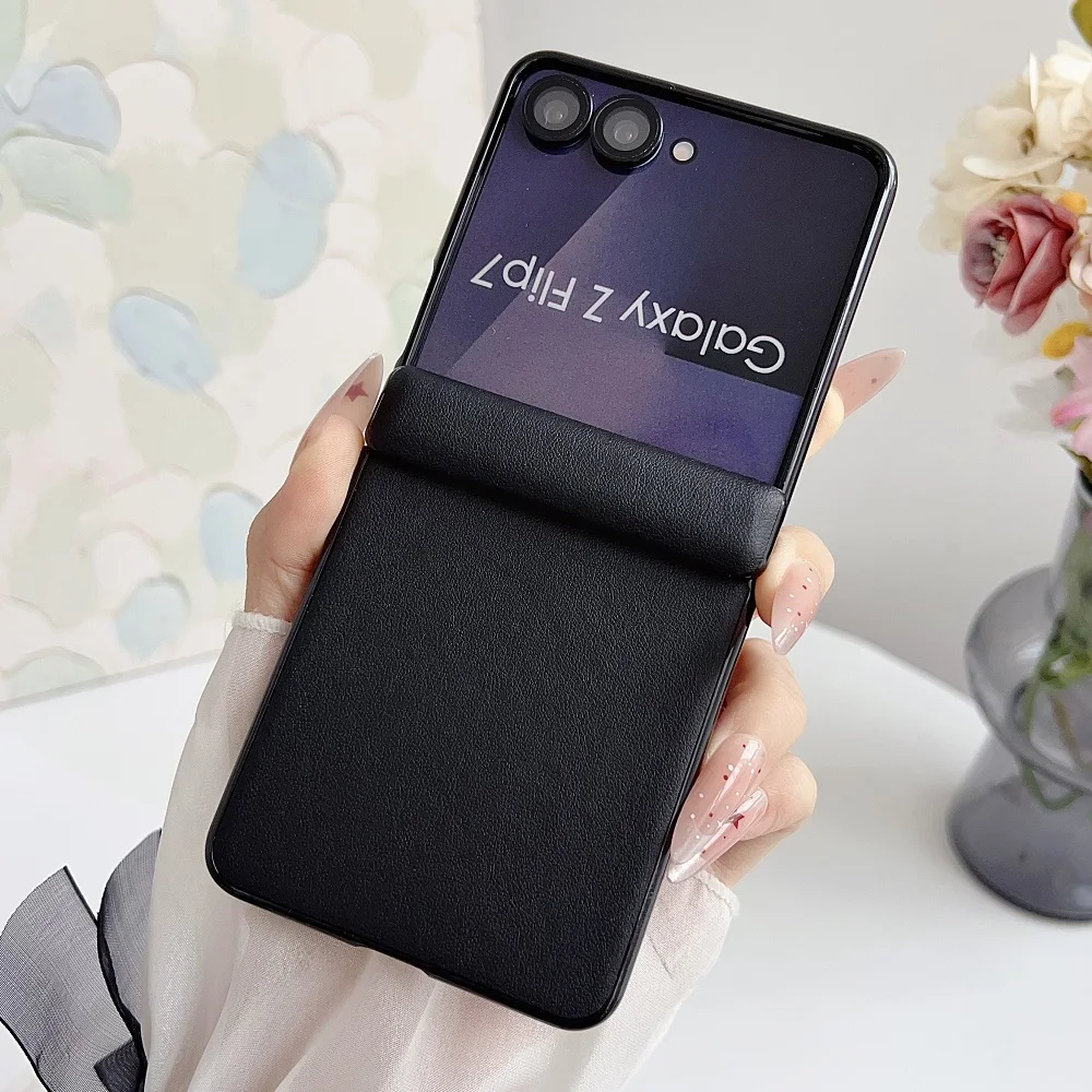 Solid Color PU Leather Magnetic Hinge Protective Phone Case - Anti-Fall Shockproof Cover