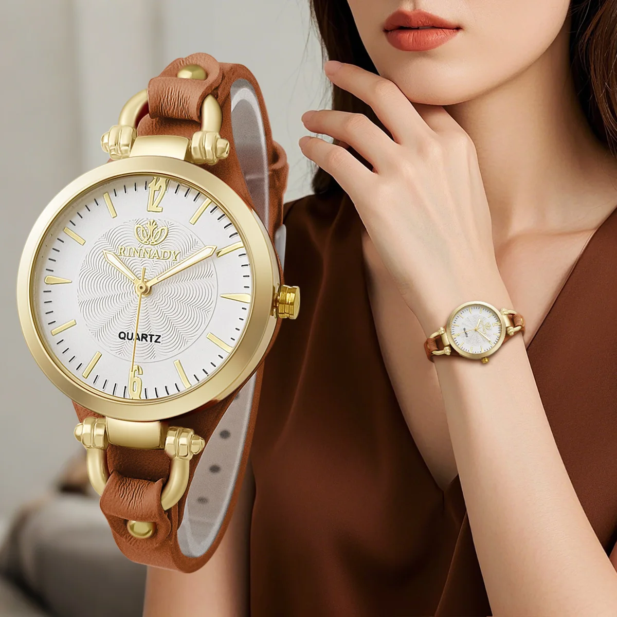 Women Watches Vintage Ultra-thin Leather Strap Casual Quartz Wristwatches