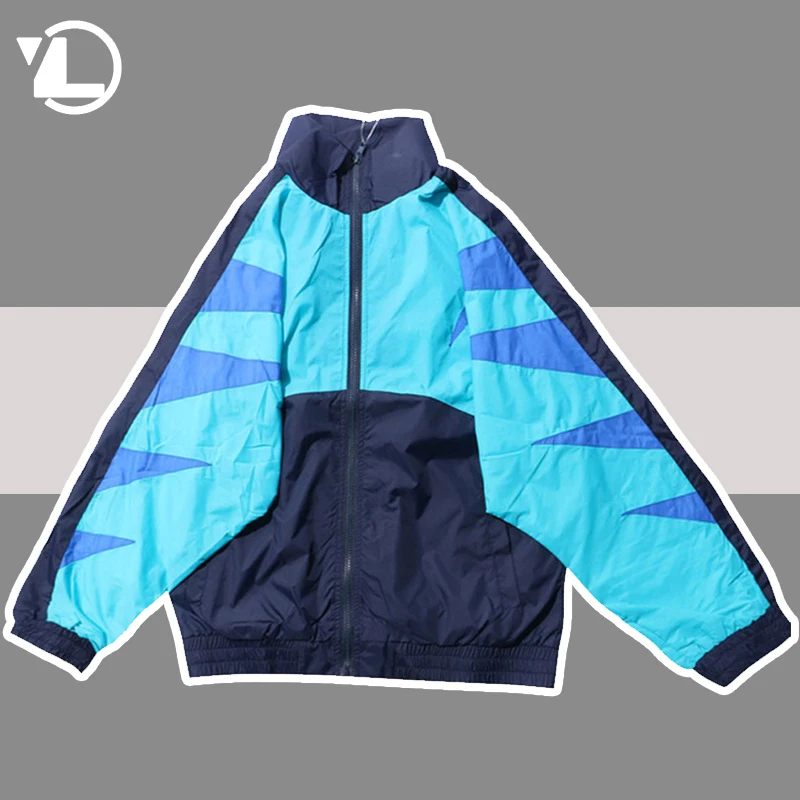 

Куртка мужская в стиле пэчворк, повседневная спортивная свободная ветровка контрастных цветов, куртка-бомбер для скейтборда и колледжа, в стиле хип-хоп