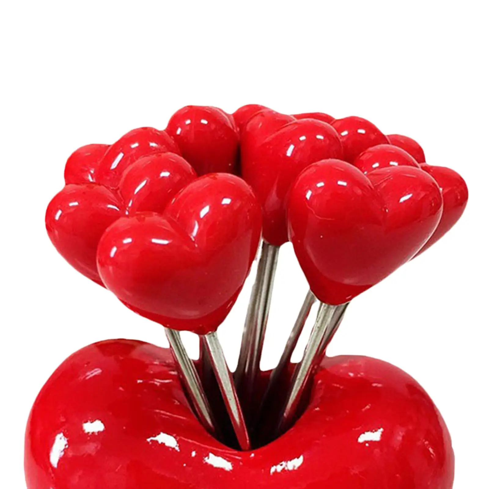 10 Different Fruit Forks and 1 Love Holder Home Decorative Cute Picks for Fruit Platter Dessert Home Cake Restaurant