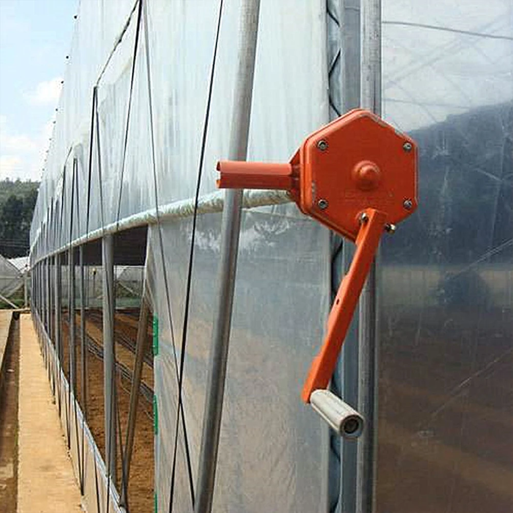 Ventilation-Lifting-Device-Low-Noise-Sidewall-Film-Easy-Install-Ranch-Self-Locking-Roll-Up-Machine-Greenhouse.jpg Szellőzés Emelőkészülék Alacsony Zajú Oldalsó Film Könnyű Telepítés Ranch Önzáró Tekercselő Gép Üvegházhatású Kézi Hajtókar Csörlő - Image 3