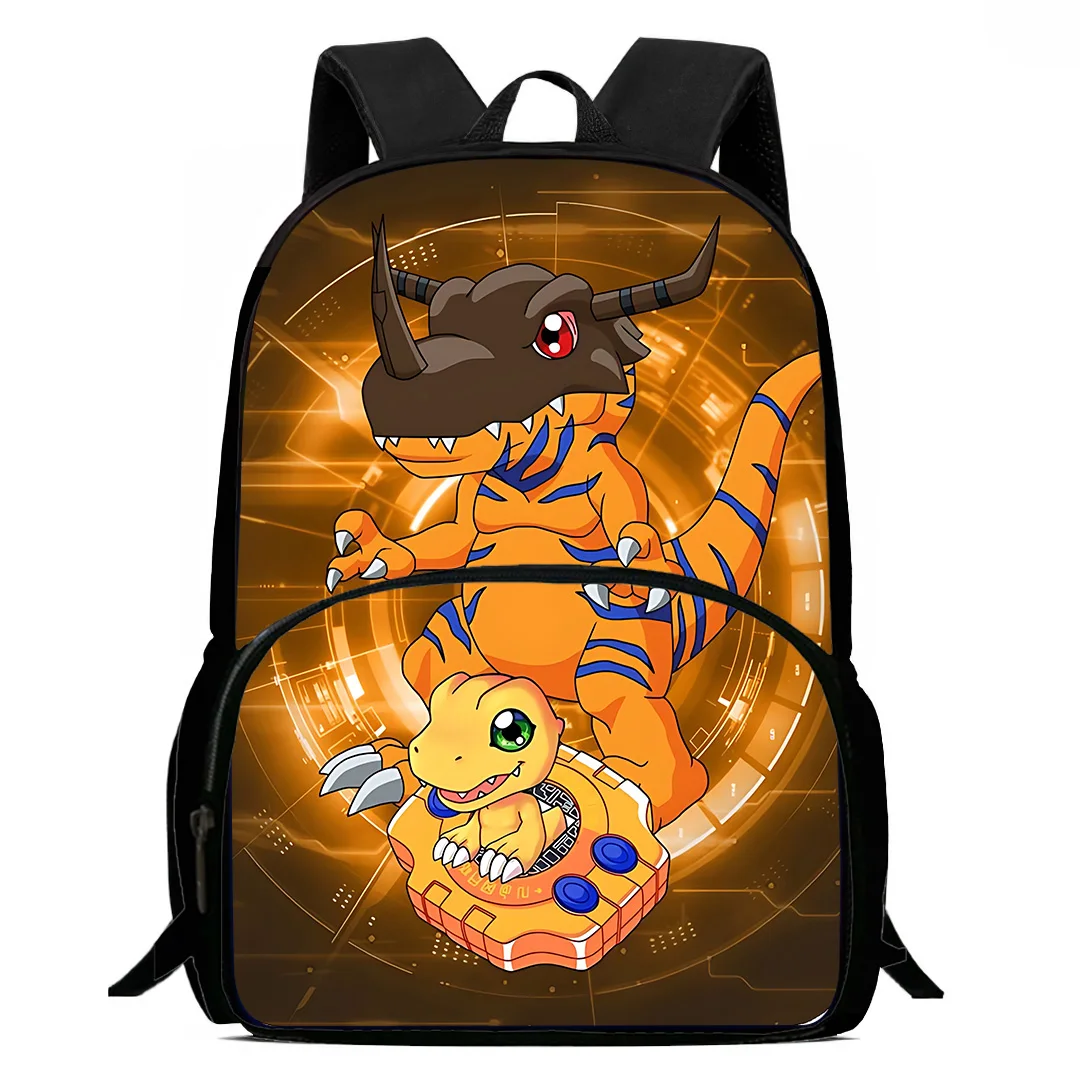 thumbnail image 1 of Mochilas de dibujos animados Digimon para niños, niñas y niños, regalo de cumpleaños para estudiantes, mochilas escolares para niños, mochila duradera de gran capacidad para acampar, 1 of 5