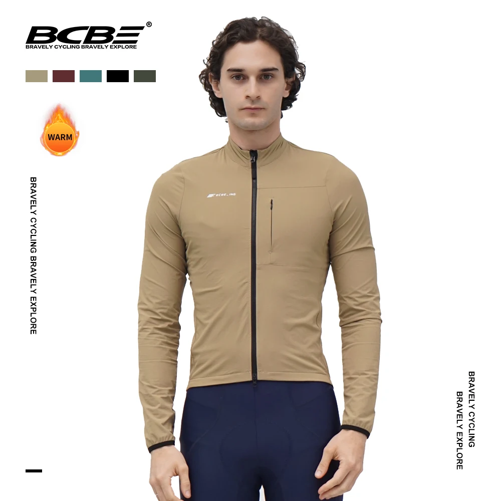 BCBE Winter Cycling Jacket Men Thermal Fleece Cycling jacket Long Sleeve Windproof Waterproof Warm Bicycle Jersey MTB Bike Coat