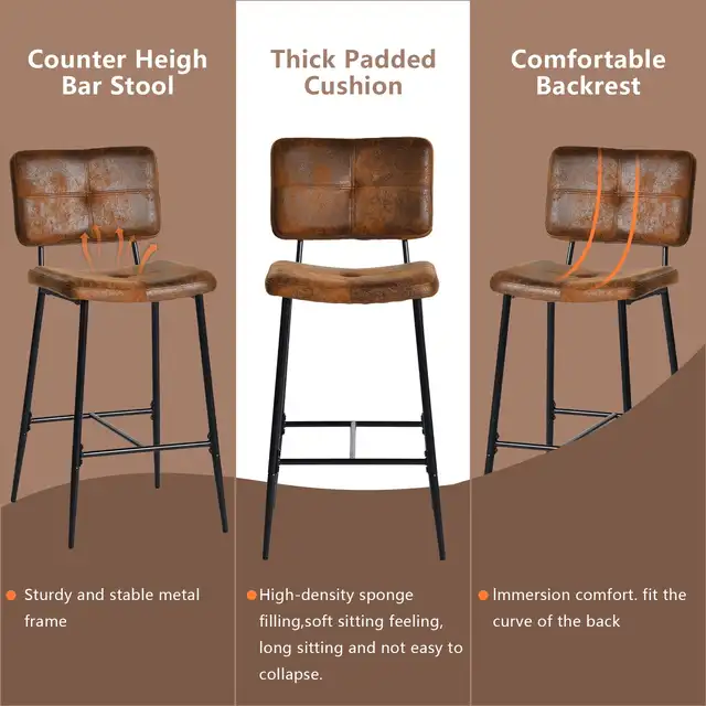 Vintage Counter Height Bar Stools 3
