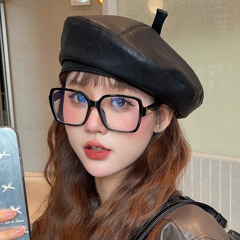 Top Level Leather Octagonal Hats For Women Autumn Winter Warm Cap Male Boinas Detective Hats Branded Gorras Planas Flat Caps Man