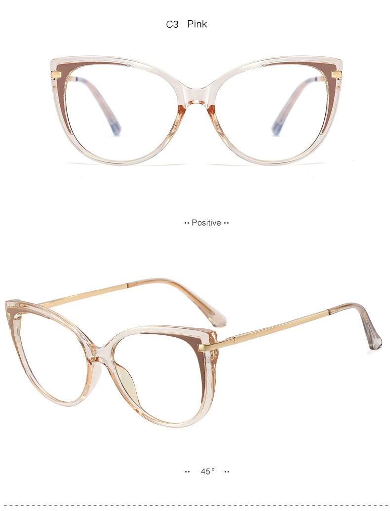Handoer Women's Full Rim Square Cat Eye Eyeglasses 6