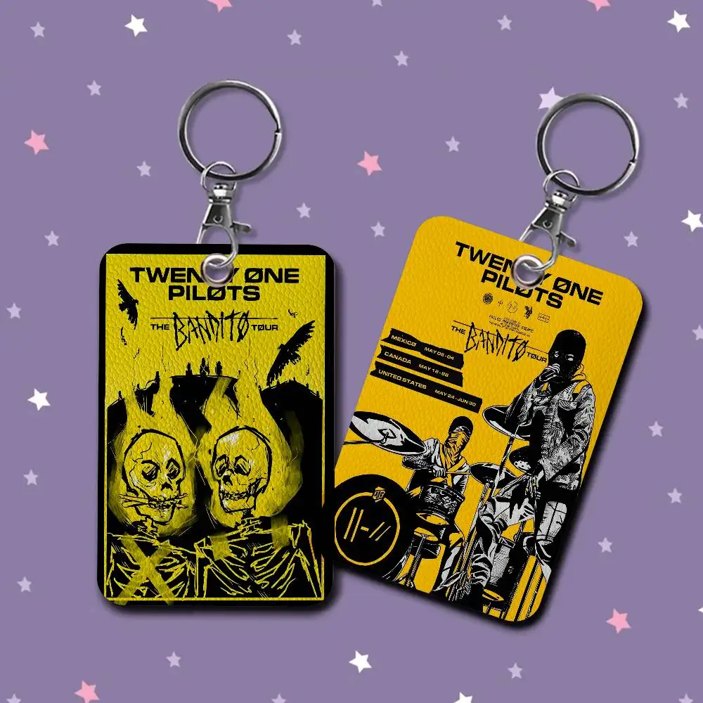 T-Twenty O-One P-Pilots 사무용품 남녀 신용카드 열쇠고리 학생증 ID 카드 홀더 자격증 홀더 카드
