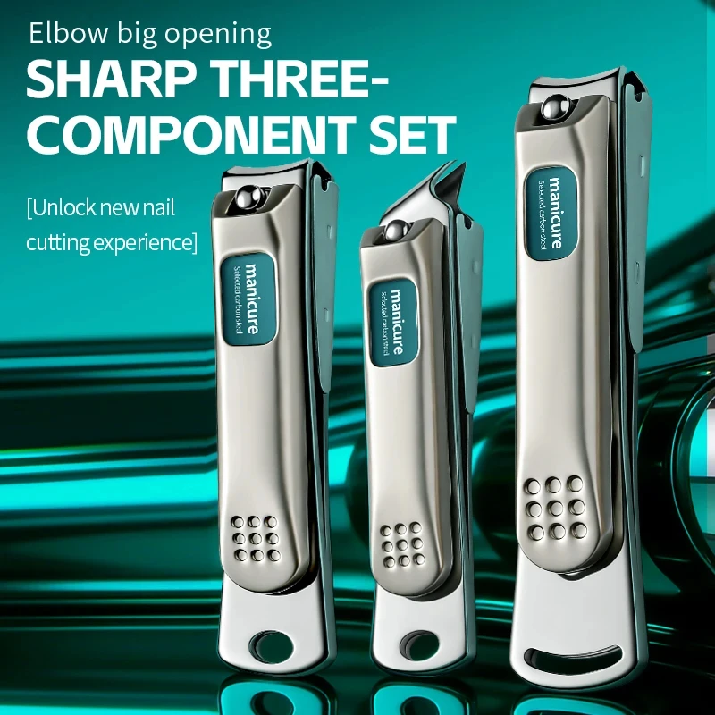1/3pcs Nail Trimmer Pedicure Scissor Nail Clippers Stainless Steel Anti Splash Fingernail Cutter Manicure Tools Bionics Design