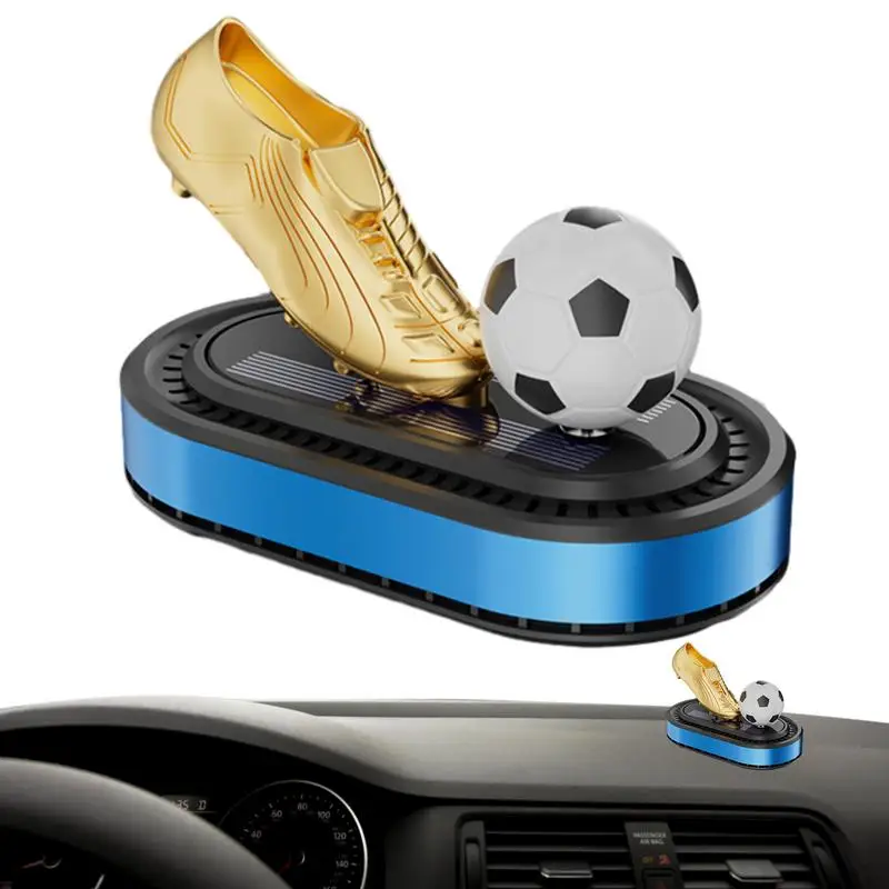 Solar Car Air Freshener Football Design Solar Energy Car Diffusers Interior Decoration Accessories Turntable Air Freshener Car