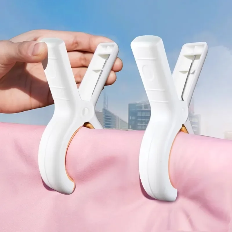 Description Picture 6 of itemLarge Beach Towel Clip Plastic Strong Springs Windproof Clothes Peg Quilt Hanging Clip Reusable Non-slip Fixed Drying Clothespin