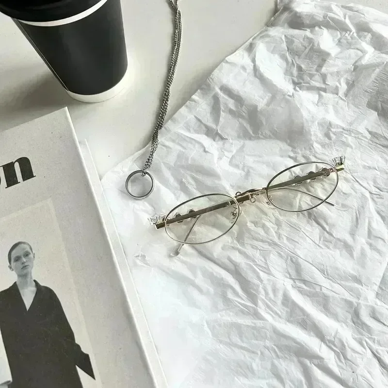 Fashion Comfort Versatile Decoration Glasses Luxury Brand Designer Men And Women GM Y2K Can Be Paired with Degree Myopia Glasses
