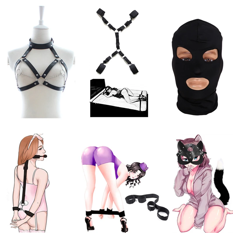 Sex Slave Bondage Girl - Slave Kit Porn Fetish Adult Games Bdsm Bondage Sex Toys For Woman Mask  Roleplay Dice Anal Restraints Collar Harness Accessories - Adult Games -  AliExpress