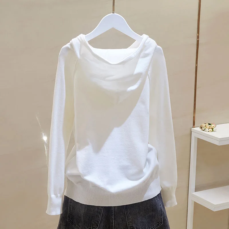 골프용품 Luxury Brand Golf Knit Women Golf Wear Autumn New Sweater Fashion Hooded Cultivate Oneself Top Women Clothes