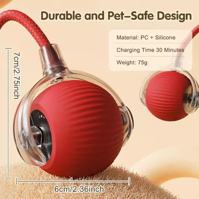 Hot intelligent interactive cat ball long-lasting and durable easy to clean intelligent obstacle avoidance pet dog toys 6