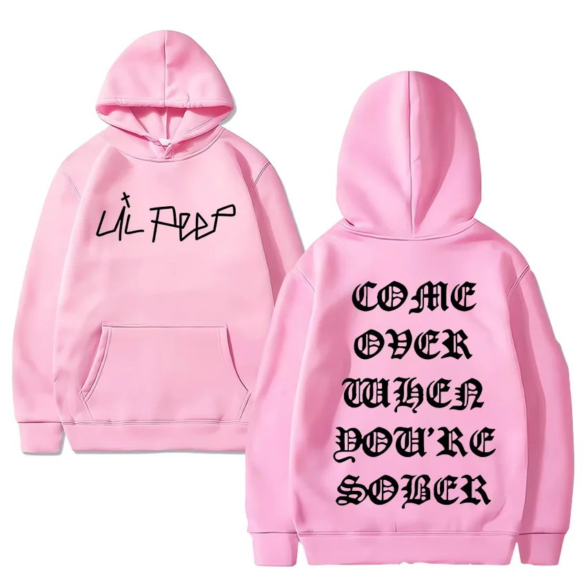 Hip Hop Rapper Lil Peep Come Over When You're Sober Tour Concert Hoodie Men Women Loose Long sleeve Unisex pullover Sweatshirt