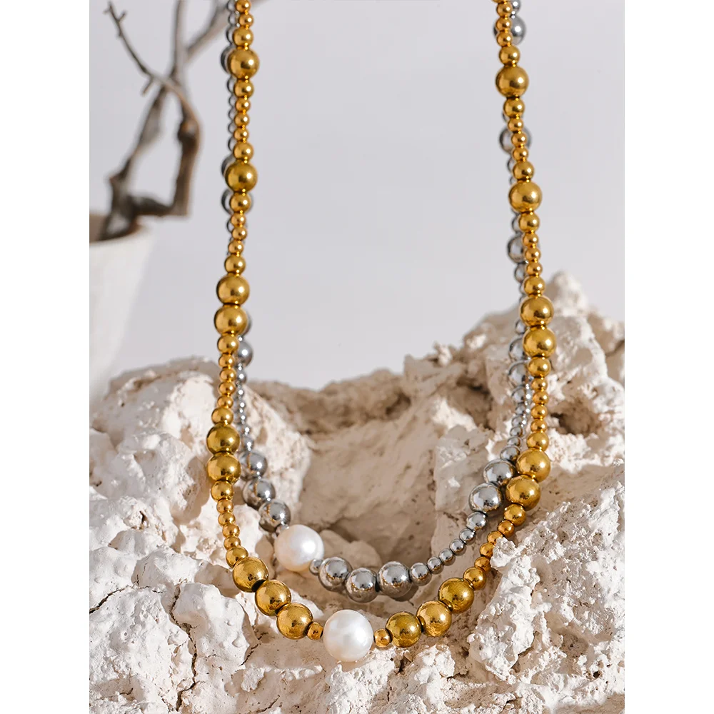 Yhpup Waterproof 18K Gold Plated Necklace Women