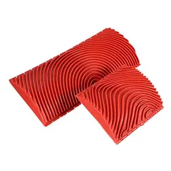 2Pcs/set Rubber Roller Brush Imitation Wood Graining Wall Painting Home Decoration Art Embossing DIY Brushing Painting Tools