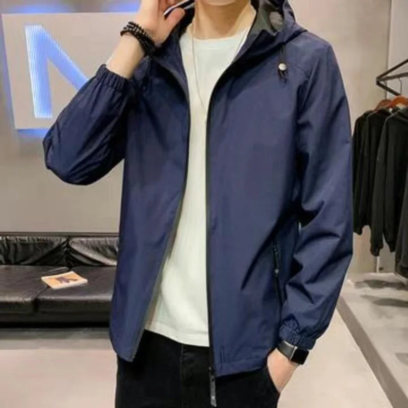 Fashion Hooded Spliced Pockets Zipper All-match Coats Men's Clothing 2023 Autumn New Oversized Casual Tops Loose Korean Jackets