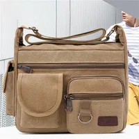 Sac à Main en Toile pour Homme, Fourre-Tout Décontracté, à Bandoulière, de Luxe, à la Mode, de Haute Qualité 1