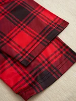 3Pcs Women's Pajama Set Camisole Shorts Trousers Three-Piece Bow Tie Home Wear Set Plaid Print Sleepwear for Women Christmas pjs - Image 2