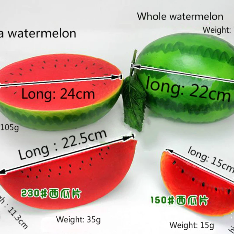 1 Pcs Artificial Creative Fake Fruit Simulation Watermelon Ornament Craft Food Photography Props Children Early Education Gifts artificial fruits and vegetables