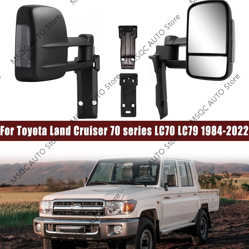 

Для Toyota Land Cruiser 70 серия LC70 LC79 1984-2022 грузовик Электрический Регулируемый верхнее стекло буксировочное боковое зеркало с указателем поворота